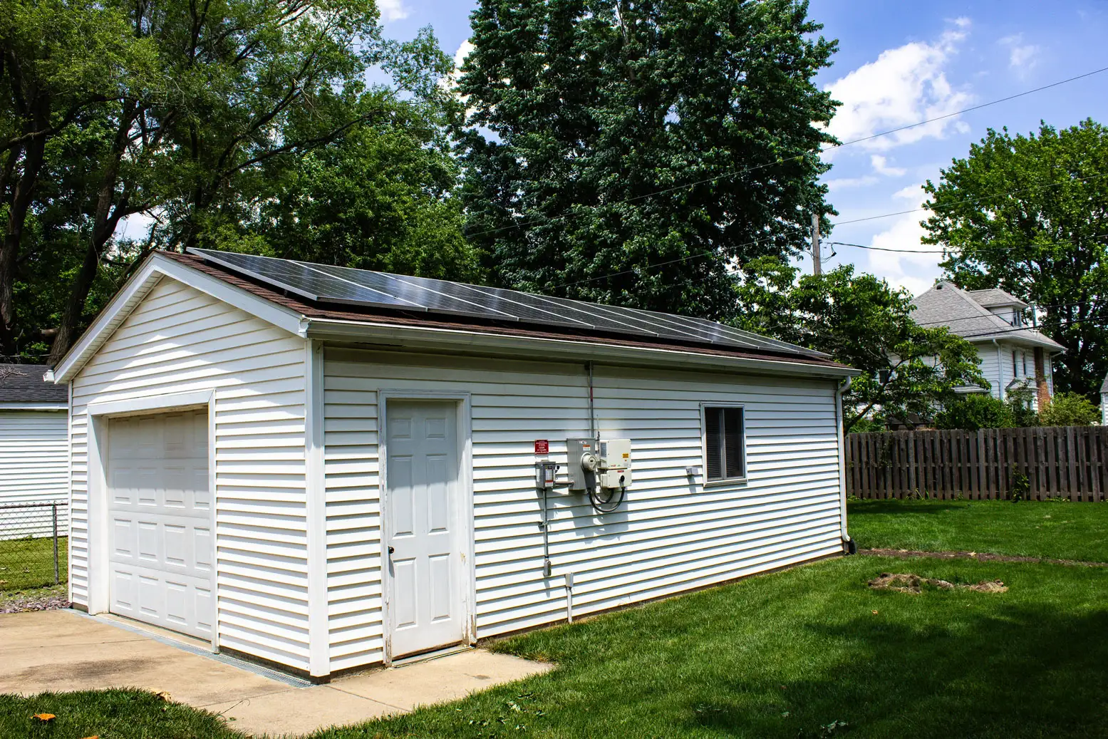 Springfield IL - detached garage solar panel installation
